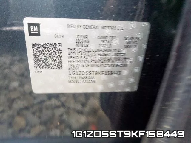 1G1ZD5ST9KF158443 фото 2