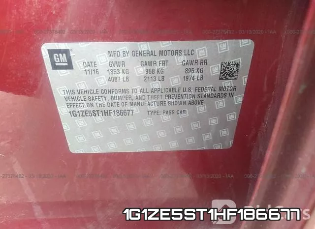 1G1ZE5ST1HF186677 фото 10