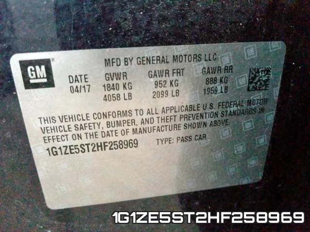 1G1ZE5ST2HF258969 фото 2