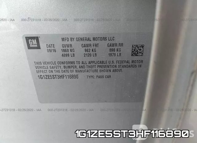 1G1ZE5ST3HF116890 фото 10