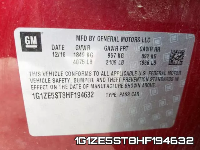 1G1ZE5ST8HF194632 фото 2