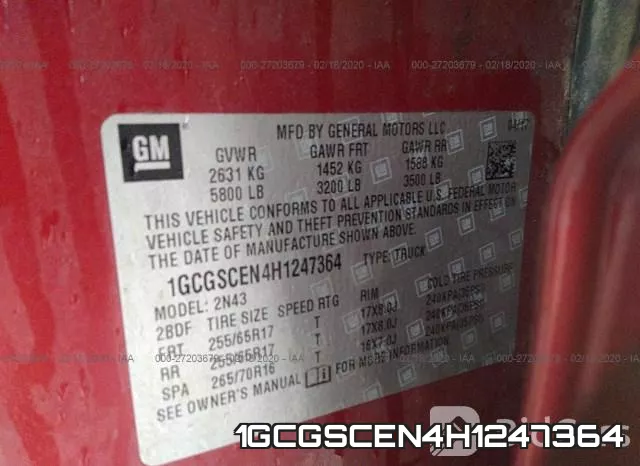 1GCGSCEN4H1247364 фото 10