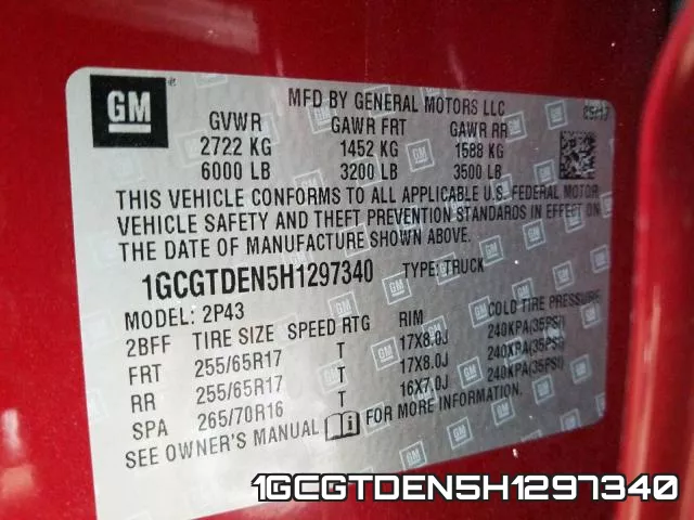 1GCGTDEN5H1297340 фото 2
