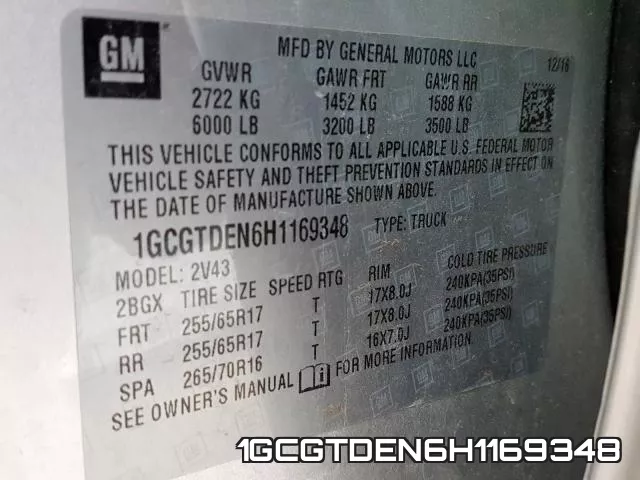 1GCGTDEN6H1169348 фото 2