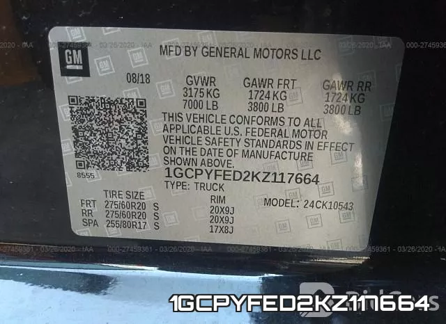 1GCPYFED2KZ117664 фото 10