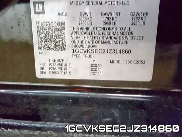 1GCVKSEC2JZ314860 фото 2