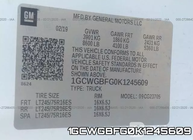 1GCWGBFG0K1245609 фото 10