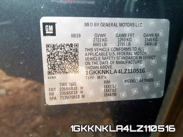 1GKKNKLA4LZ110516 фото 2