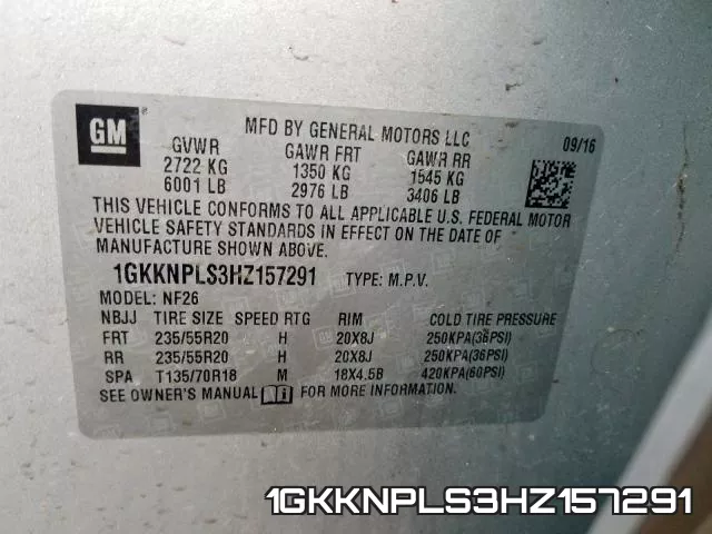 1GKKNPLS3HZ157291 фото 2