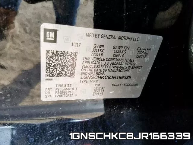 1GNSCHKC8JR166339 фото 2
