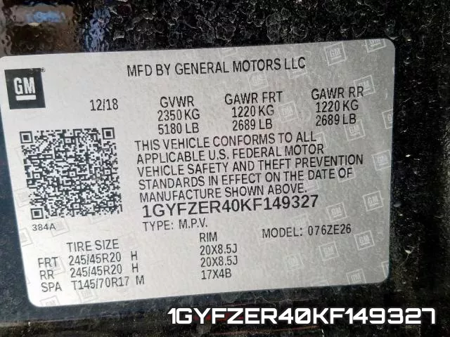 1GYFZER40KF149327 фото 2