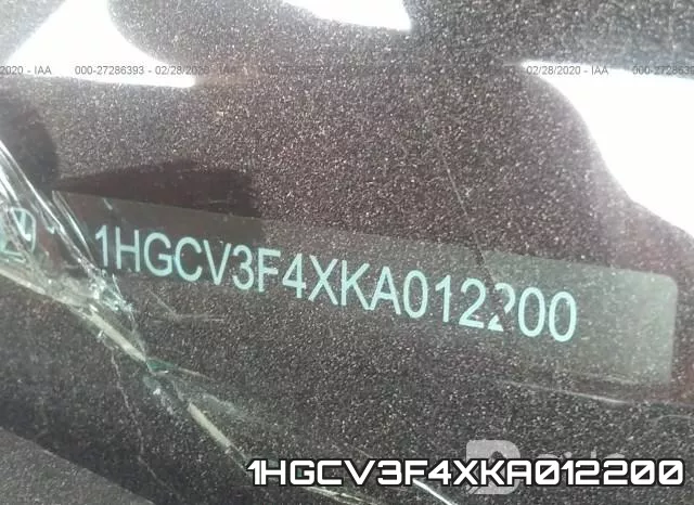 1HGCV3F4XKA012200 фото 10