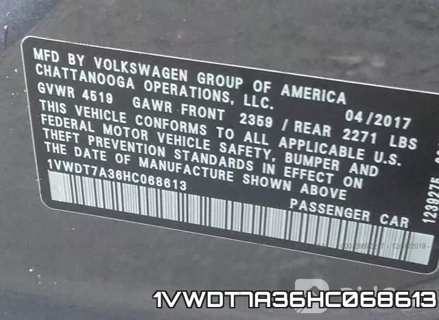 1VWDT7A36HC068613 фото 10