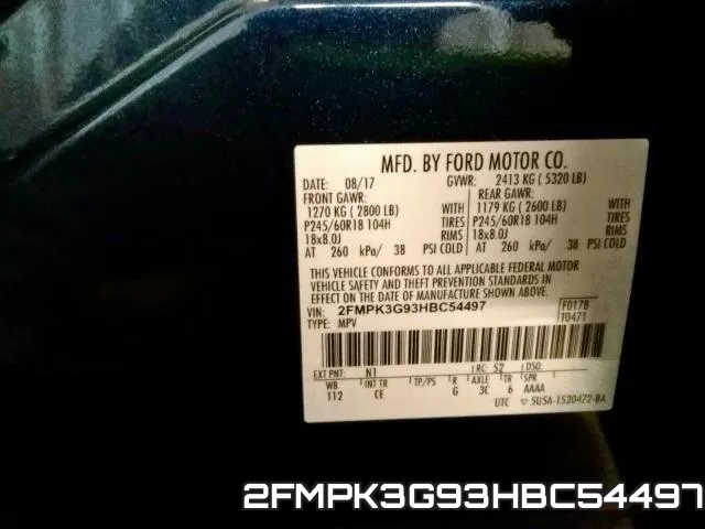 2FMPK3G93HBC54497 фото 2