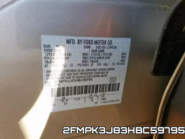 2FMPK3J83HBC59795 фото 2