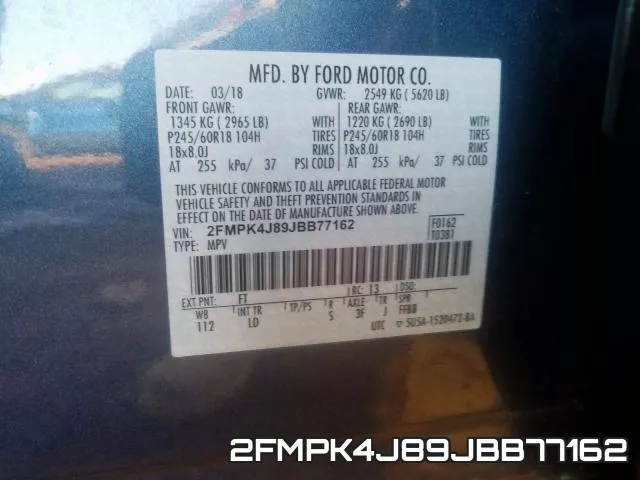2FMPK4J89JBB77162 фото 2