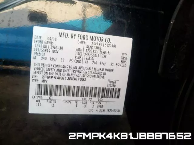 2FMPK4K81JBB87652 фото 2