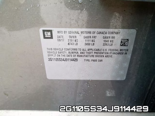 2G1105S34J9114429 фото 2