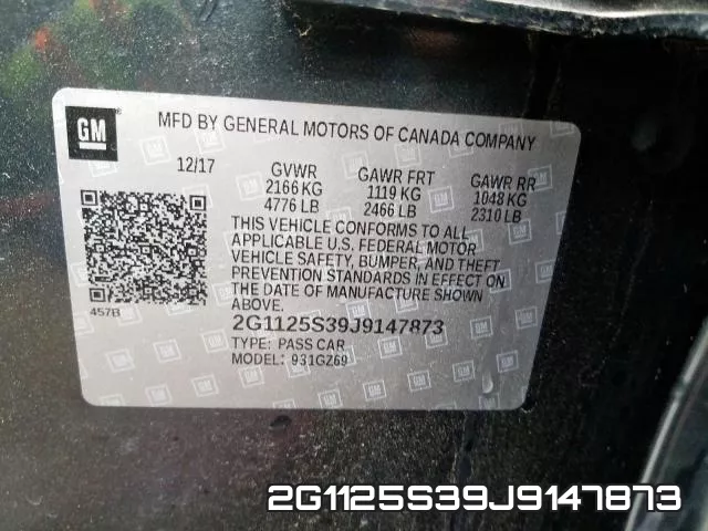 2G1125S39J9147873 фото 2