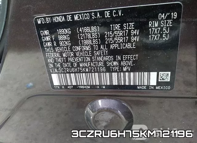 3CZRU6H75KM721196 фото 10