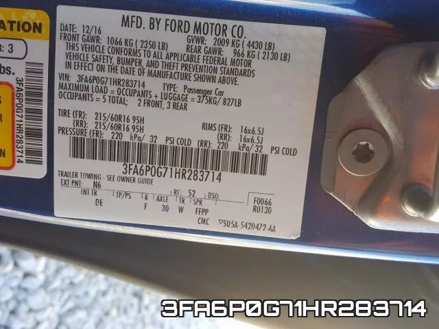 3FA6P0G71HR283714 фото 2