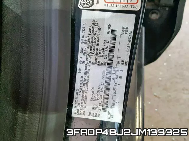 3FADP4BJ2JM133325 фото 2