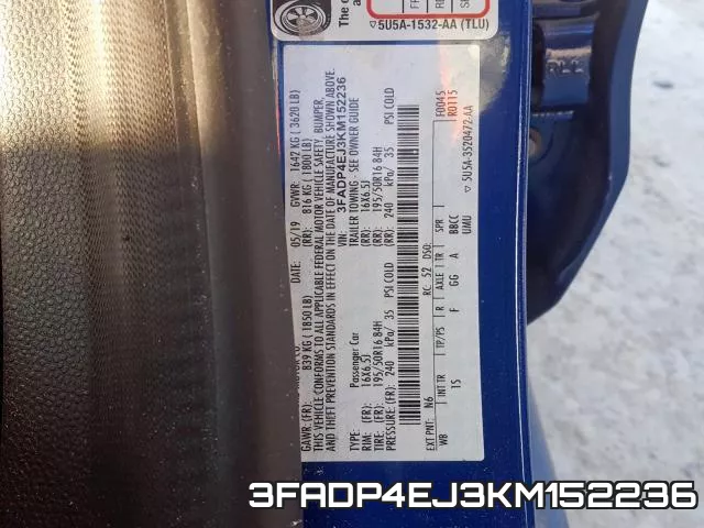 3FADP4EJ3KM152236 фото 2
