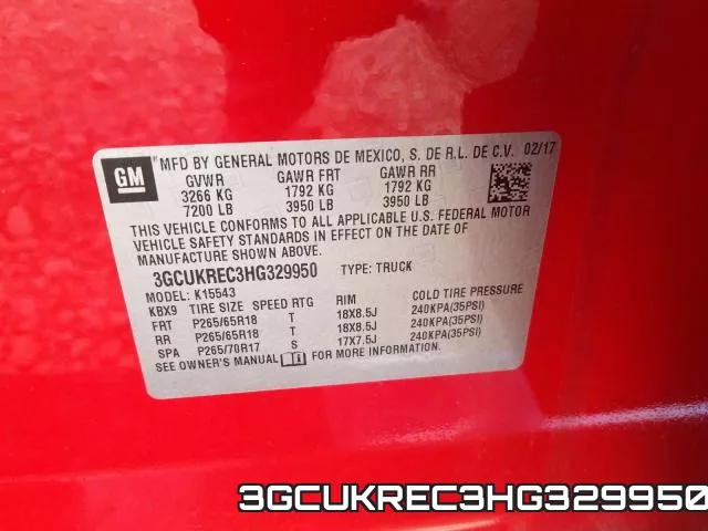 3GCUKREC3HG329950 фото 2