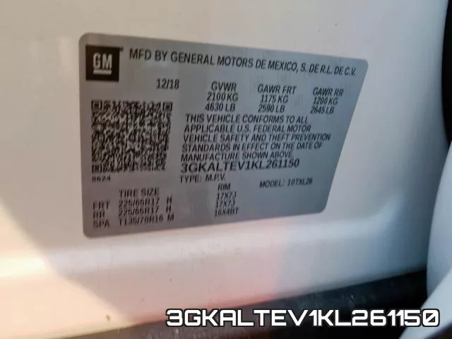 3GKALTEV1KL261150 фото 2