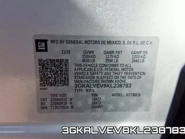 3GKALVEV8KL238783 фото 2