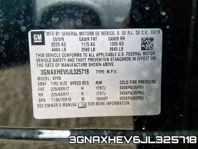 3GNAXHEV6JL325718 фото 2