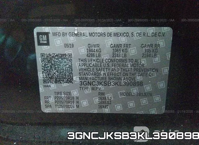3GNCJKSB3KL390898 фото 10