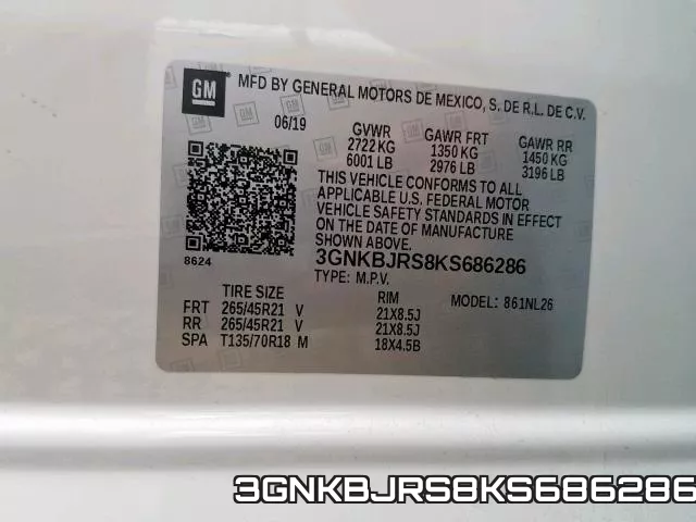 3GNKBJRS8KS686286 фото 2