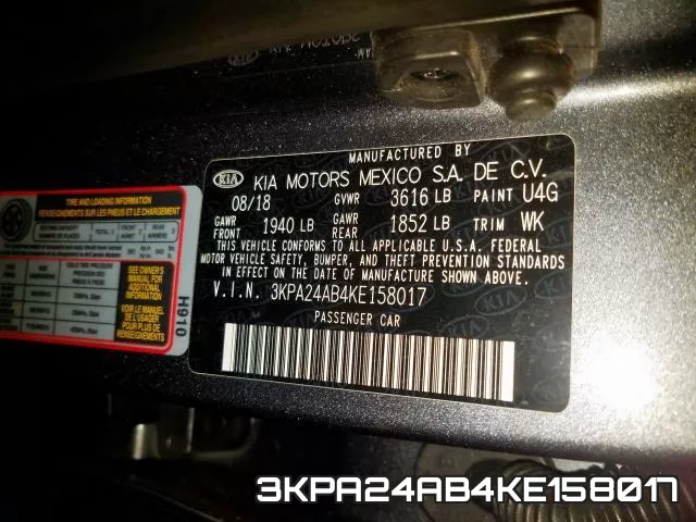 3KPA24AB4KE158017 фото 2