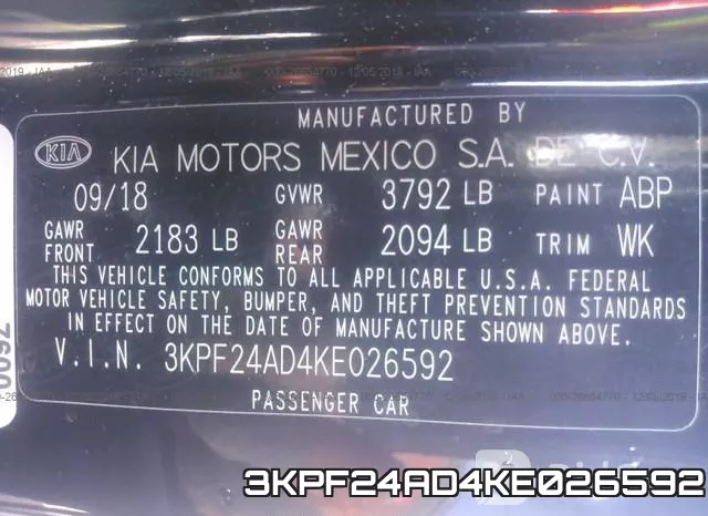 3KPF24AD4KE026592 фото 10