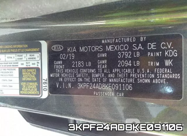3KPF24AD8KE091106 фото 10