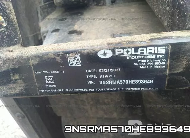 3NSRMA570HE893649 фото 2