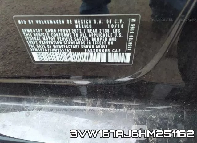 3VW167AJ6HM251162 фото 10