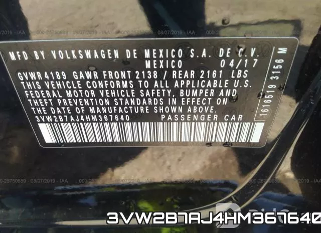 3VW2B7AJ4HM367640 фото 10