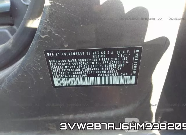 3VW2B7AJ6HM338205 фото 10