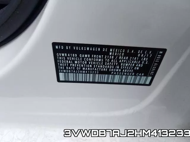 3VWDB7AJ2HM413233 фото 2