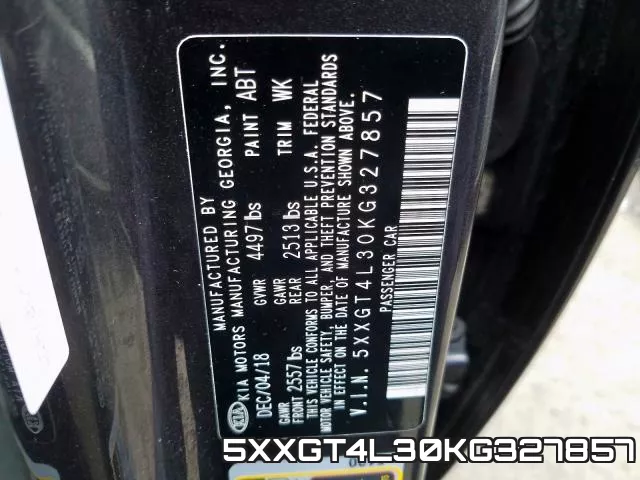 5XXGT4L30KG327857 фото 2