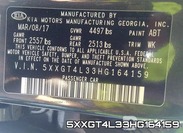 5XXGT4L33HG164159 фото 10