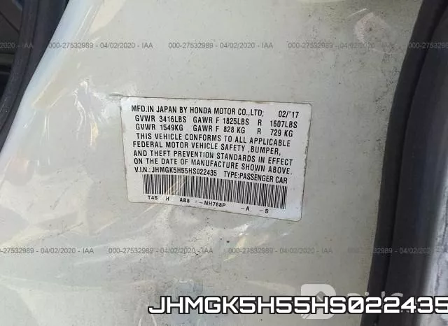 JHMGK5H55HS022435 фото 10