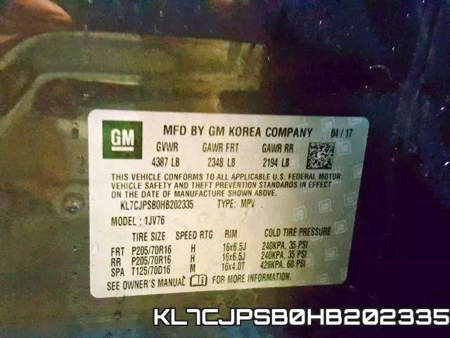 KL7CJPSB0HB202335 фото 2