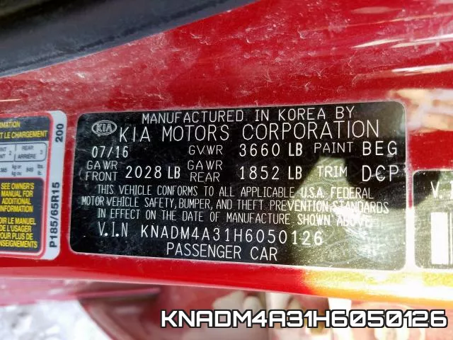 KNADM4A31H6050126 фото 2