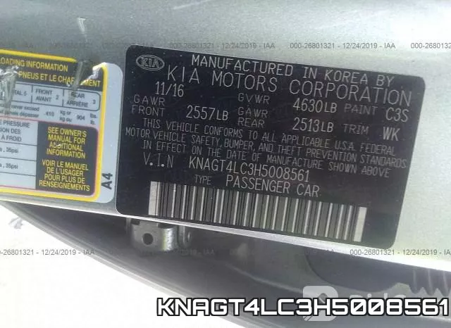 KNAGT4LC3H5008561 фото 10