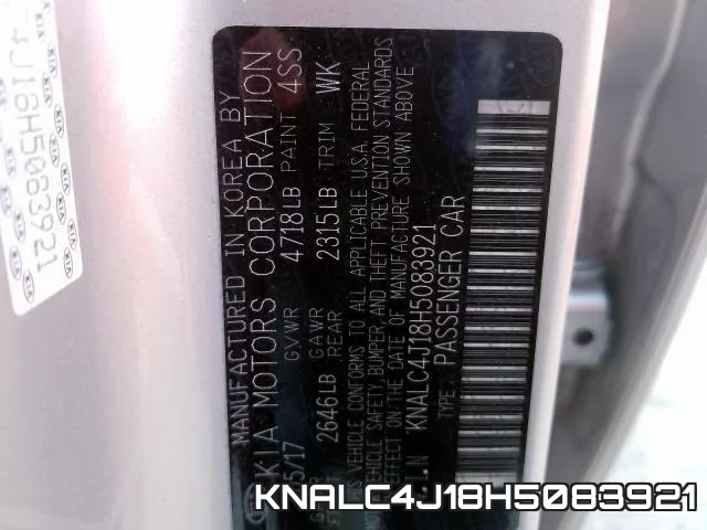 KNALC4J18H5083921 фото 2