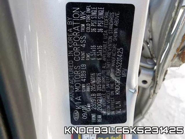 KNDCB3LC6K5231425 фото 2