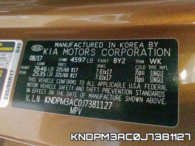 KNDPM3AC0J7381127 фото 2